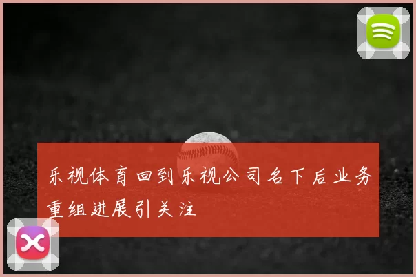 乐视体育回到乐视公司名下后业务重组进展引关注